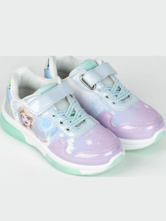 Παιδικά Sneakers με Σκρατς & Φωτάκια Λιλά