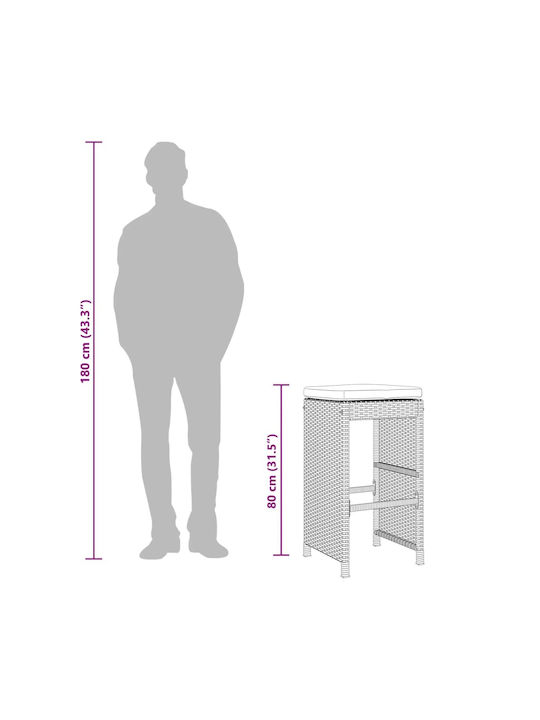 Stool for Bar Outdoor Coffee 40x40x76cm