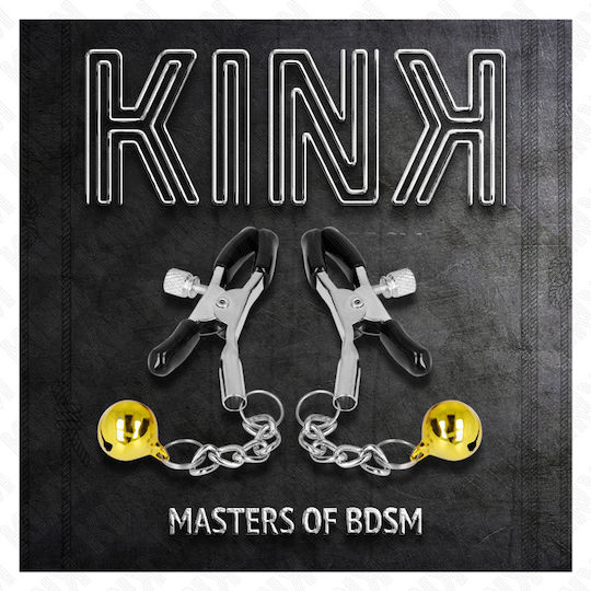 Kink Σφιγκτήρες Θηλών σε Χρυσό Χρώμα 2τμχ