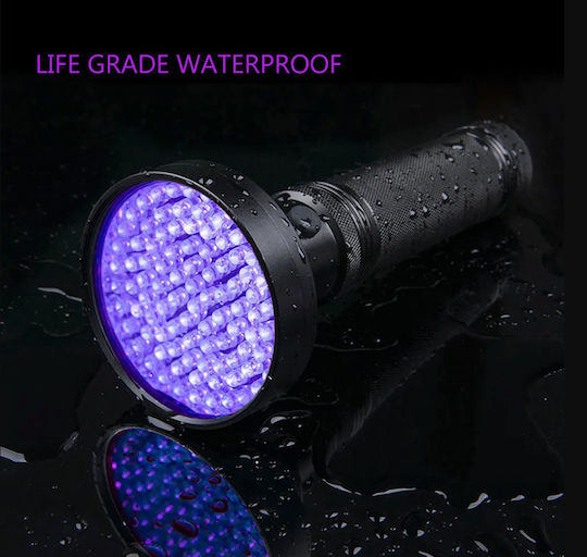 LED UV Taschenlampe Zola Wasserdicht Aluminium 51 LEDs Länge 15 cm Schwarz