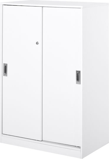 Kabinett Büro mit Schloss White 836-186WT 80x40x120cm