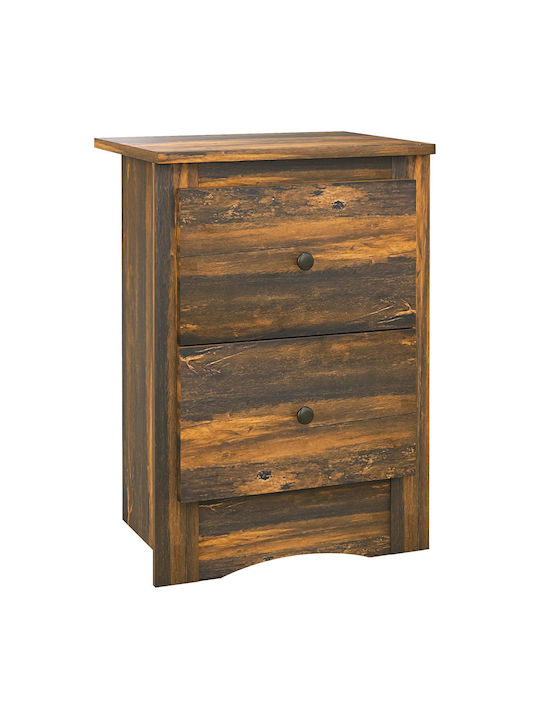 Wooden Brown Bedside Table 40x30x56cm