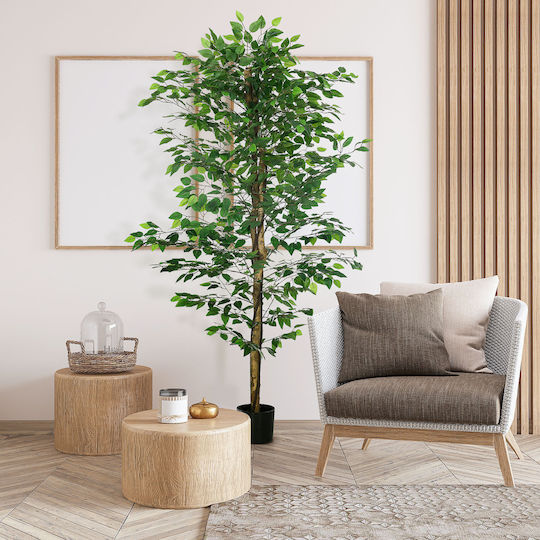 Künstlicher Baum für den Außenbereich Ficus Lyrata Grün 180cm HomCom