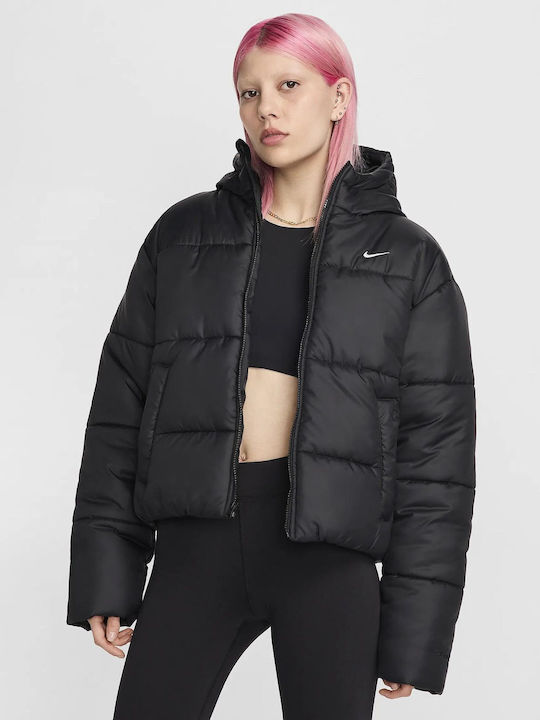 Nike Women's Short Lifestyle Jacket for Winter Black