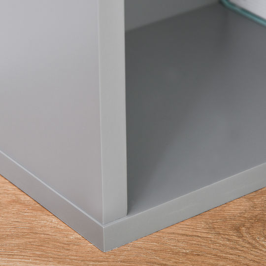 Schreibtisch Holz mit Bücherregal Gray mit Metallbeinen 98x51x153cm