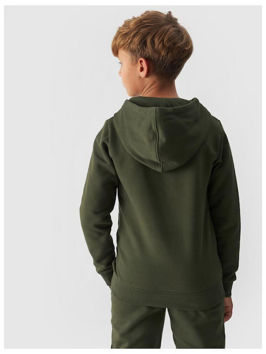 4F Kids Sweatshirt with Hood and Pocket Khaki