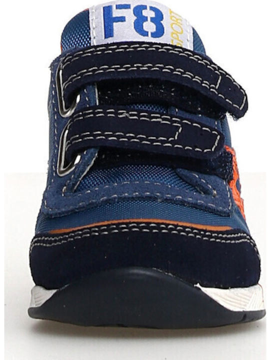 Kids Sneakers High with Scratch Navy Blue