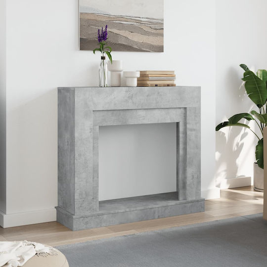 vidaXL Metallic Fireplace Screen with Panels 100x30x87.5cm Gray