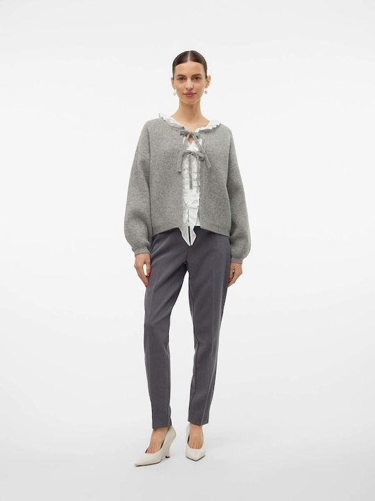 Vero Moda Women's Fabric Trousers Grey