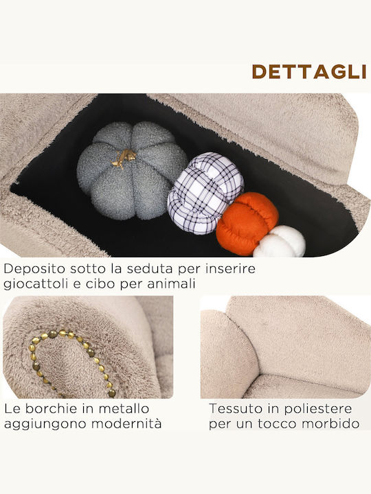 Pawhut Sofa Dog Bed Beige 80x46cm