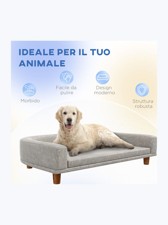 Pawhut Sofa Dog Bed Gray 98x67cm