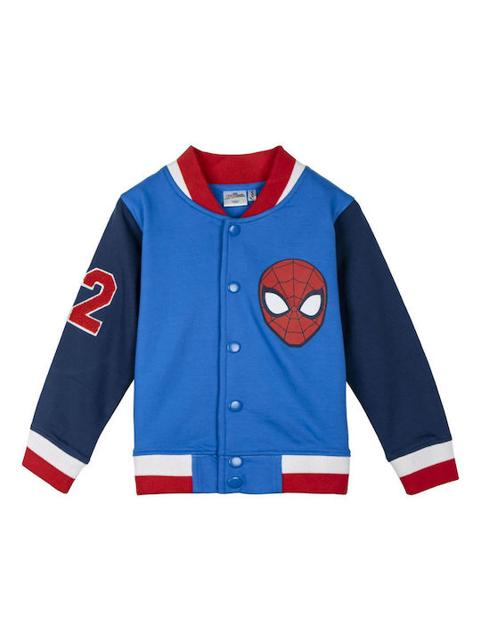 Cerda Kids Sweatshirt Cardigan Cotton Blue