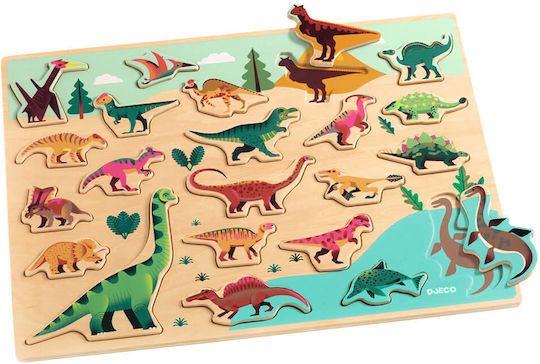 Holz Kinder Steckpuzzle für 2+ Jahre alt+ Jahre 22pcs Djeco