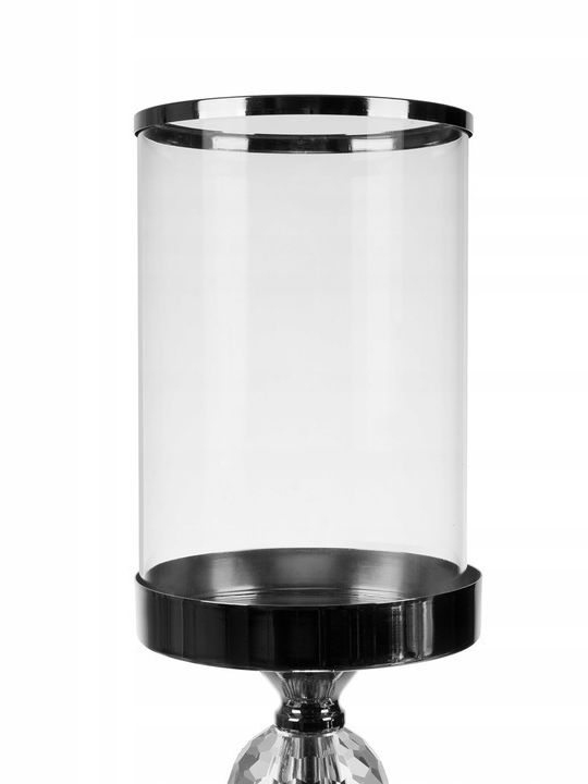 Kerzenhalter Zola Spiegel-Einsätze Verschiedene Größen 28 34,3 40,9 cm Metall Glas Kunststoff