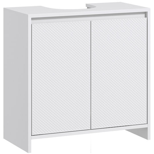 HomCom Πάγκος με Νιπτήρα Μ60xΒ60xΥ30cm Λευκό