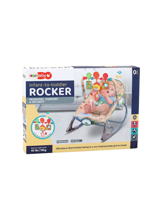Lean Toys Ηλεκτρικό Relax Μωρού Lion με Μουσική και Δόνηση Ροζ