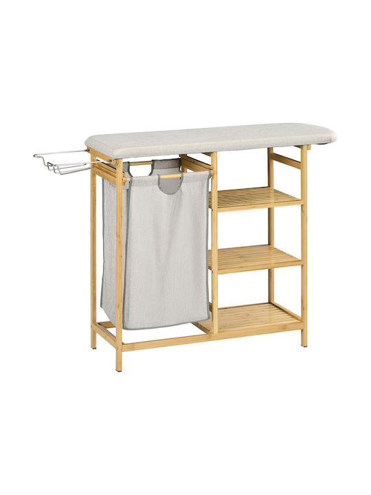 HomCom Καλάθι Απλύτων Bamboo 57.4lt Γκρι