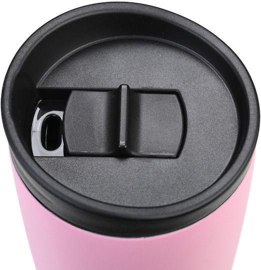 Estia Travel Mug Save The Aegean Glass Thermos Stainless Steel BPA Free 500ml Blossom Rose
