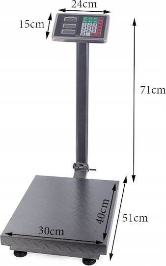 Cântar Platformă Zola Afișaj Lcd Industrial Sarcină Maximă 100 Kg Picioare Reglabile 71x51x30 Cm