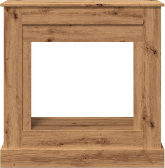 vidaXL Metallic Fireplace Screen with Panels 90x30x90cm