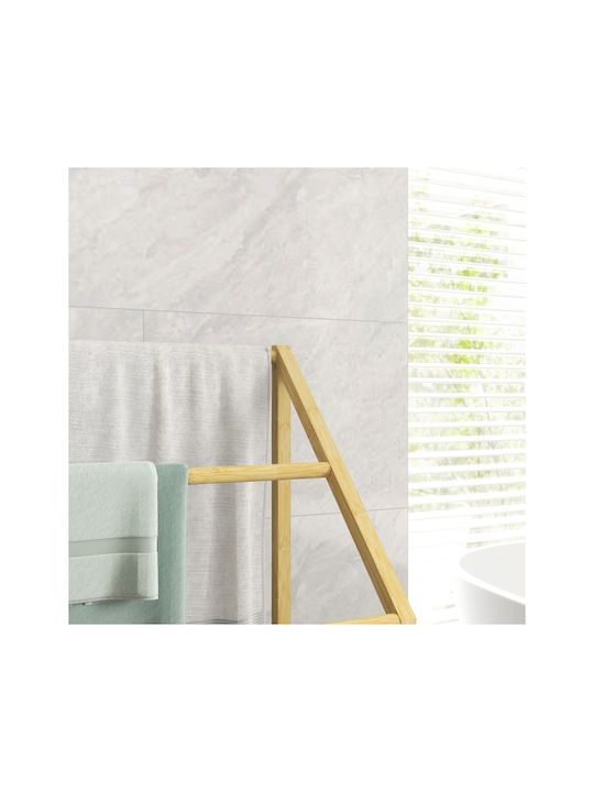 HomCom Ράγα Μπάνιου Μονή Επιτοίχια με Βίδες ​45x45cm Μαύρη