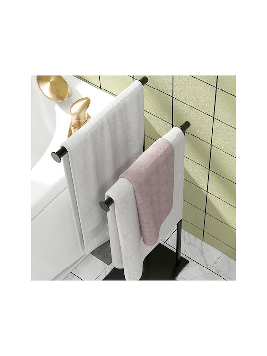 HomCom Single Wall-Mounted Bathroom Hook ​13x13cm Black