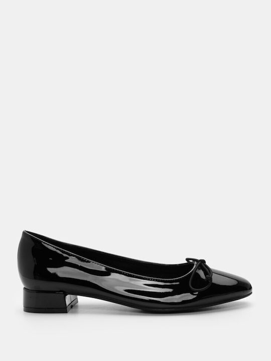 Luigi Patent Leather Pointed Toe Black Low Heels