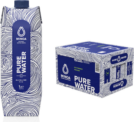 Minoa Water Φυσικό Μεταλλικό Νερό 12x1lt