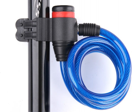 Fahrrad-Diebstahlsicherung Zola Edelstahl Silikonbeschichtet 2 Schlüssel 100 cm Blau