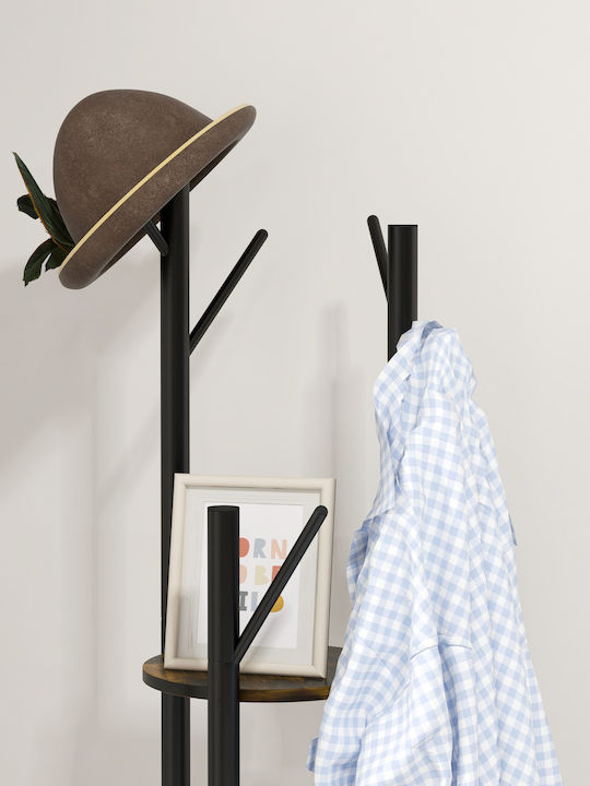 HomCom Cuier de podea din Lemn Maro 30x30x175cm