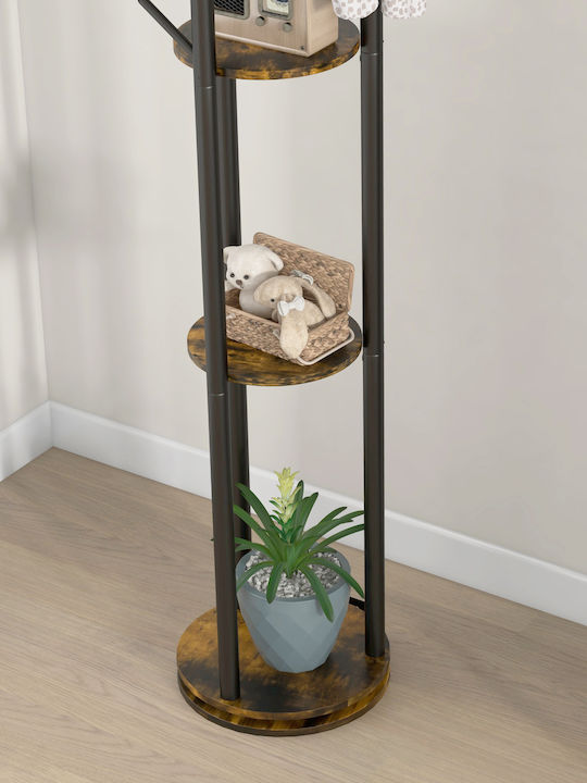 HomCom Cuier de podea din Lemn Maro 30x30x175cm