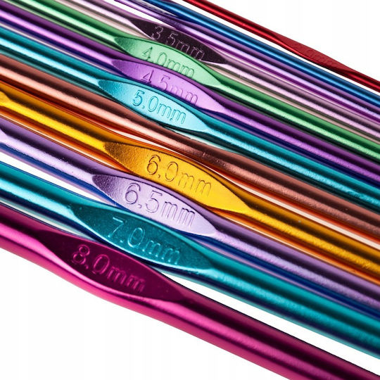 Zola Crochet Set 12 Pieces Different Sizes Colours From 2 Mm To 8 Mm