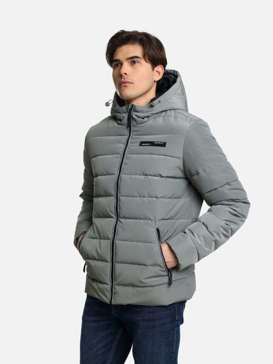 Paco & Co Men's Puffer Jacket Windproof Grey