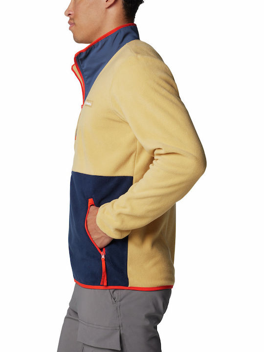 Men's Fleece Cardigan Yellow