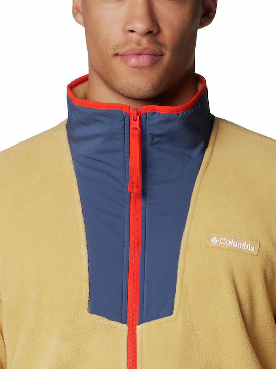 Men's Fleece Cardigan Yellow