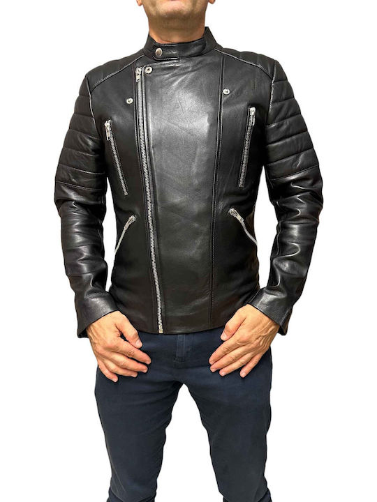 Lederjacke Jacke Biker Schwarz