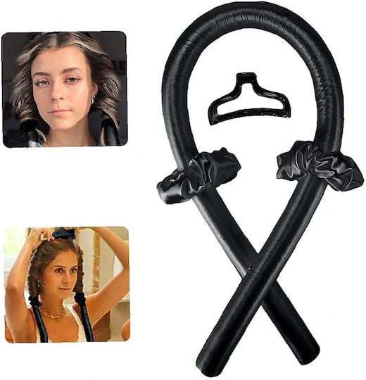 Set de ondulare a părului Zola fără căldură, spumă moale, accesorii incluse, lungime 100 cm, negru
