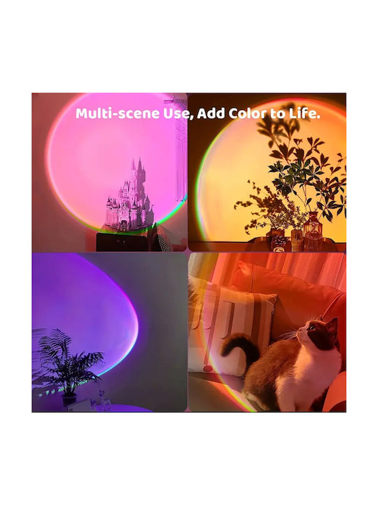 Lampa Proiector Led Zola Apus Telecomandă Ir Cap Reglabil Trepied Aluminiu + Plastic Pp