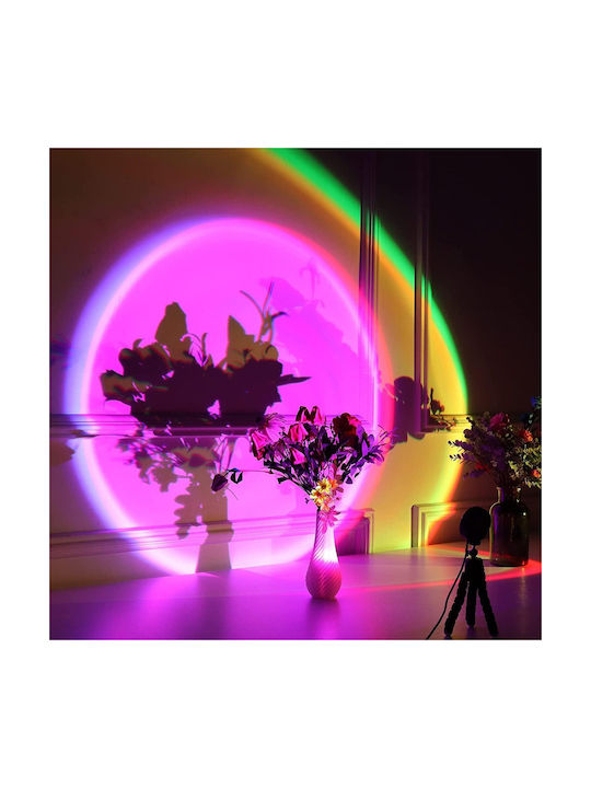 Lampa Proiector Led Zola Apus Telecomandă Ir Cap Reglabil Trepied Aluminiu + Plastic Pp