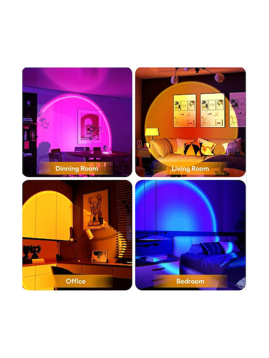Lampa Proiector Led Zola Apus Telecomandă Ir Cap Reglabil Trepied Aluminiu + Plastic Pp