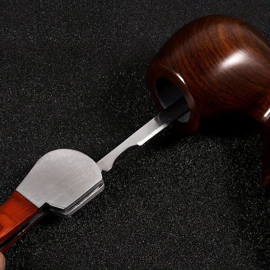 3-in-1 Tobacco Pipe Tool Tamper+Scraper+Needle Wood Steel