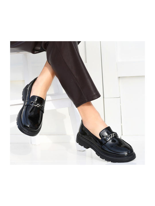 Plato Damen Loafers in Schwarz Farbe