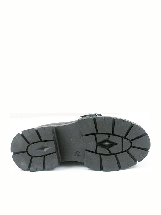 Leather Women's Moccasins in Black Color