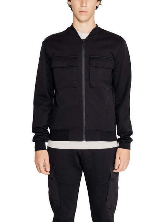 Antony Morato Men's Cardigan with Zipper Black