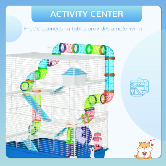 Pawhut Rodent Cage 59x36x69cm