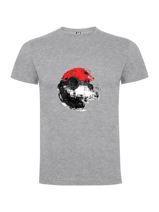 Poke'd To Galactic Demise T-shirt Gray Cotton