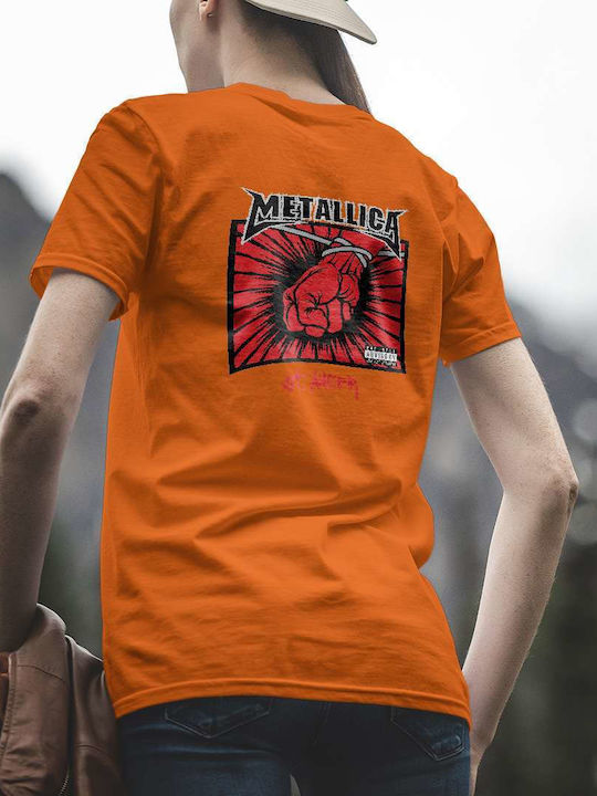 St Anger T-shirt Metallica Orange Cotton