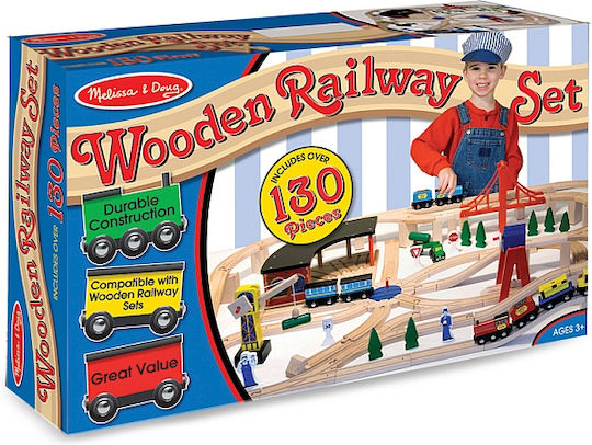 Melissa & Doug Сет с Влакче от Дърво за 3++ Години