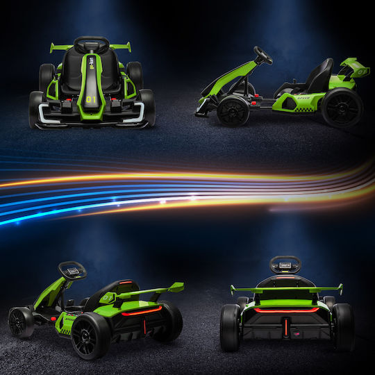 Go Kart Μονοθέσιο 24 Volt Πράσινο για 6+ Ετών