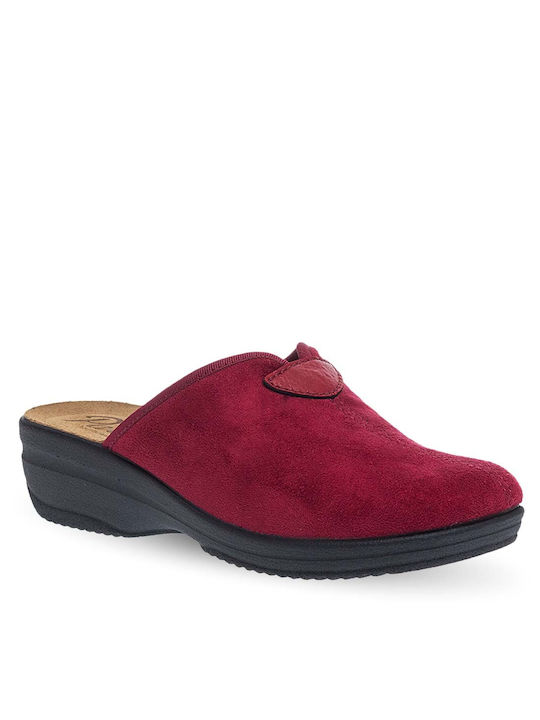 Parex Winter Women's Slippers in Burgundy color